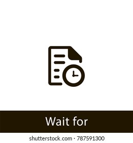 Dokumentsymbol. warten Sie auf das Dokument. Zeichendesign