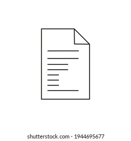 Document icon for website and design, graphic document icon