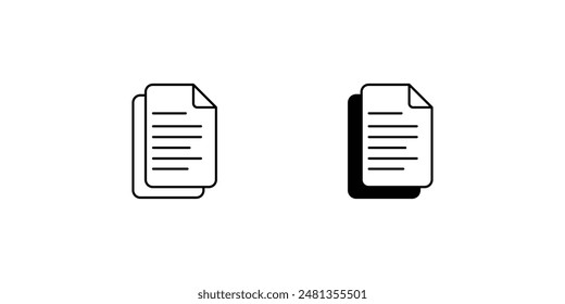 document icon with white background vector stock illustration
