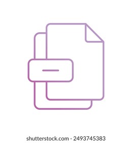 document icon with white background vector stock illustration
