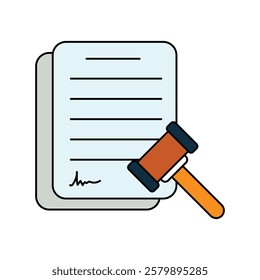 Document icon with white background vector stock illustration