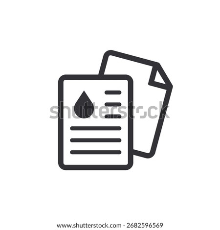 Document icon. Worksheet icon. File sign. Info. Water drop. Payment for water. Communal services. Water supply. Instructions. Watermark document. Water resources. File icon. Office documents. Report 