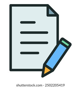 Document icon. Writing icon. Icon about writing