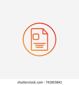Document icon.gradient illustration isolated vector sign symbol