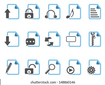 Document icons ,blue series