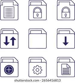 Document Icons Collection With Various Functions file