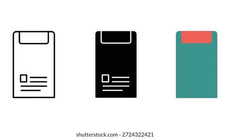 Iconos de documentos en diferentes colores y estilos