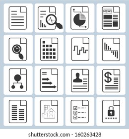 document icons, file icons set