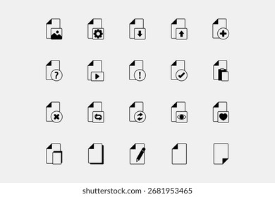 Document icons. Document icon set