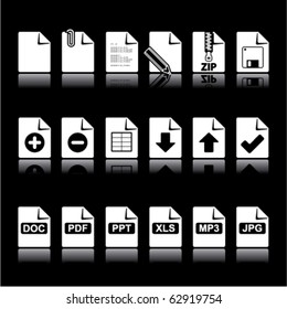 document icons on black