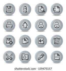 Document icons  on gray buttons.