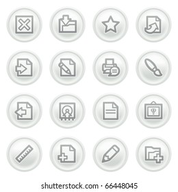 Document icons, on gray buttons.