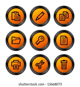 Document icons, orange circle series