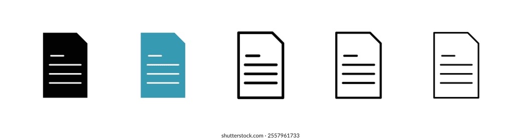 Document icons pack in black and blue.