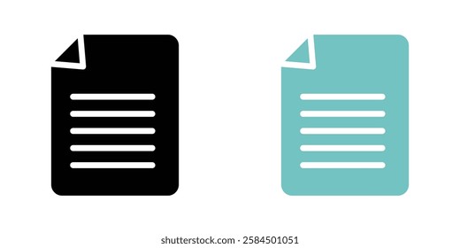 Document icons pack in black and colored version