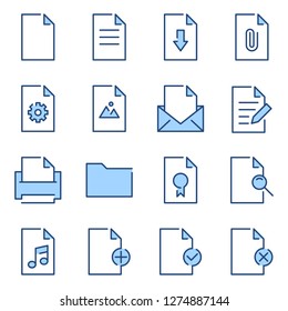 Document icons pack. Isolated document symbols collection. Graphic icons element