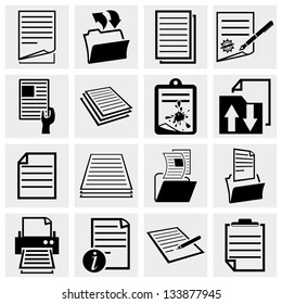 Document icons , paper and file icon set