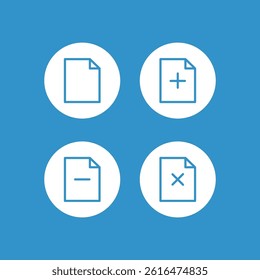 Document icons Pixel perfect. Document icon set. Linear icon collection. Editable stroke. Vector illustration.