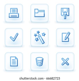 Document icons set 2,  square ice buttons