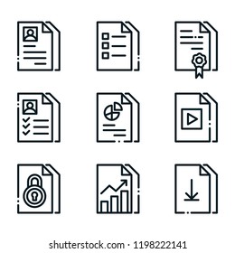 Document icons set