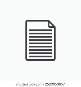 Conjunto de iconos de documento. Ilustración rellenada y de línea