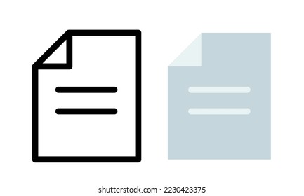 Document icons set. Vector clipart isolated on white background.