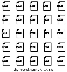 Document icons set vector design