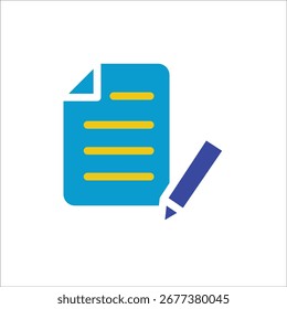 ícones de documento. ilustração de vetor colorido simples