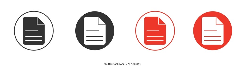 Document icons simple flat silhouette vector illustration