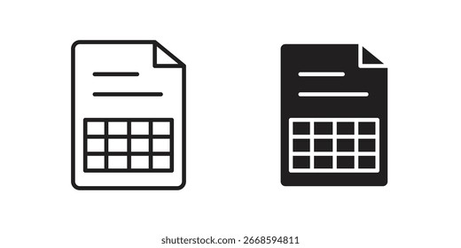 Iconos del documento en estilo simple con el fondo blanco