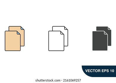 Document icons  symbol vector elements for infographic web