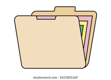 Document Icons or symbols. Computer icons, digital symbols, digital vector icons. 