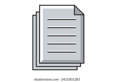 Document Icons or symbols. Computer icons, digital symbols, digital vector icons. 