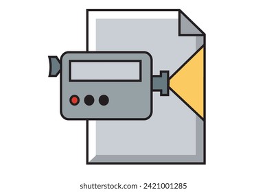 Document Icons or symbols. Computer icons, digital symbols, digital vector icons. 