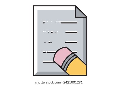 Document Icons or symbols. Computer icons, digital symbols, digital vector icons. 
