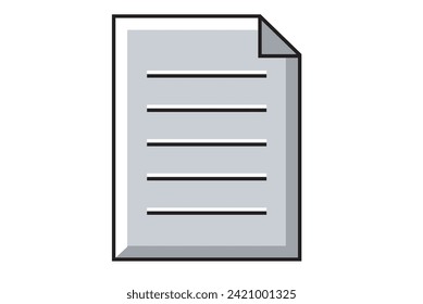 Document Icons or symbols. Computer icons, digital symbols, digital vector icons. 