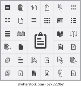 document icons universal set for web and mobile