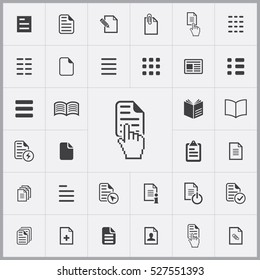 document icons universal set for web and mobile