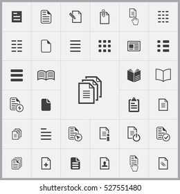 document icons universal set for web and mobile