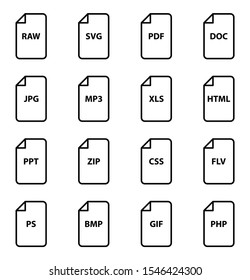Document icons for various purposes such as website or app. Eps10 vector