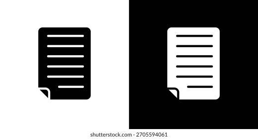 Document icons vector illustration collection. black and white icons.