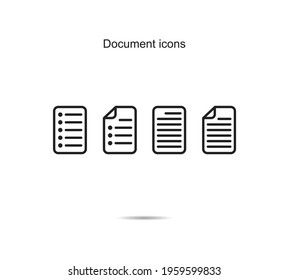 Document icons vector illustration graphic on background