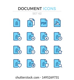 Document icons. Vector line icons set. Premium quality. Simple thin line design. Modern outline symbols collection, pictograms.