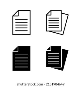 Document icons vector. Paper sign and symbol. File Icon