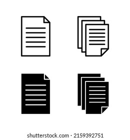 Document icons vector. Paper sign and symbol. File Icon