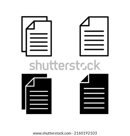Document icons vector. Paper sign and symbol. File Icon