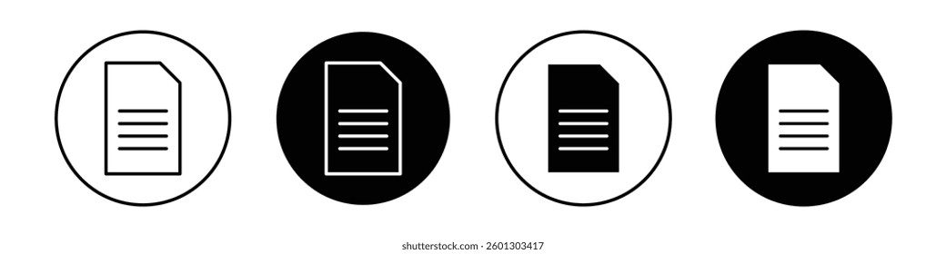 Document icons vectors graphics collection