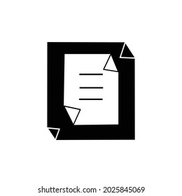 Document icon.symbol. Contract file. Vector illustration 