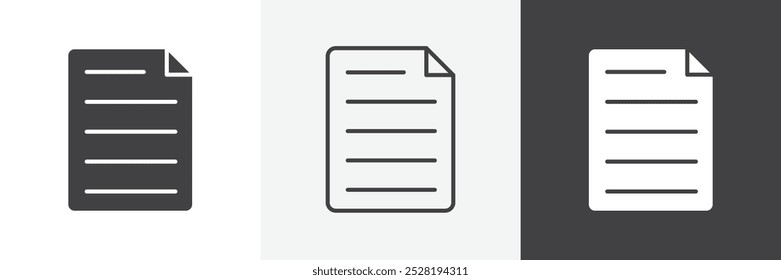 Document icon.Trendy modern flat linear vector illustration on white background.