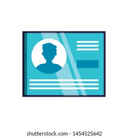 document id paper isolated icon